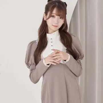 RoseMuse 레이스 메이드 스타일 드레스 브라운