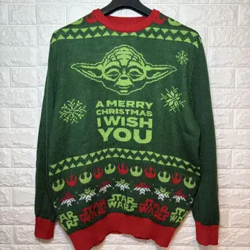 H&M STAR WARS 요다 크리스마스 스웨터 M 단종