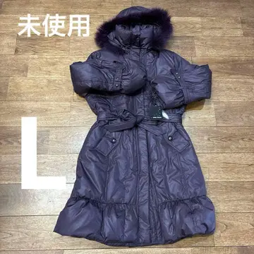미사용 ANNA MALLIA 퍼플 다운 자켓 L 다운 80%