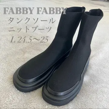 통굽 탱크 밑창 니트 부츠 숏부츠 한국 패션 가을/겨울