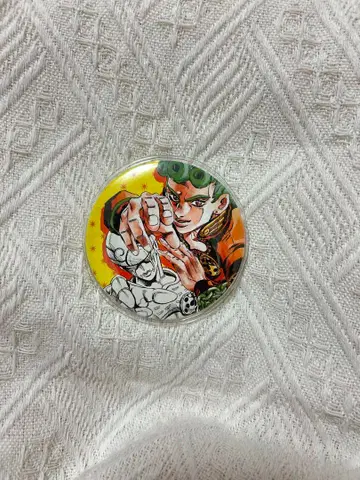 아라키 히로히코 원화전 죠죠전 죠르노 죠바나 캔뱃지 황금의 바람