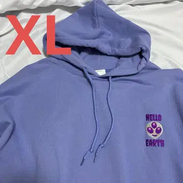 HELLO EARTH 후드티 연보라 우주인 자수 XL