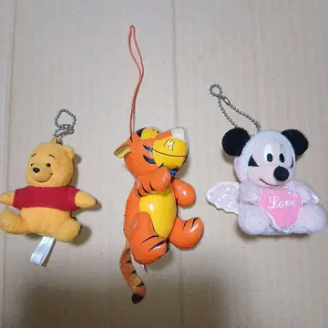 디즈니 곰돌이 푸 티거 미키 봉제 인형 스트랩