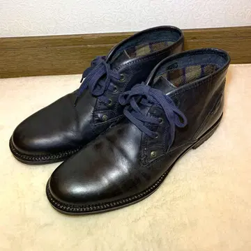 [ 새상품급 ] 가죽 처카 부츠 블랙 Stfanorossi 41 26cm