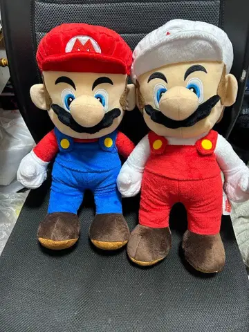 슈퍼 마리오 빅 사이즈 봉제 인형 2개 세트 미사용