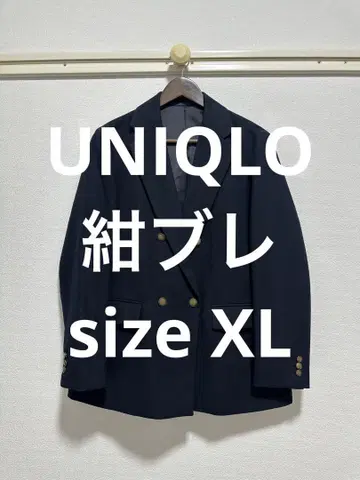 유니클로 더블 자켓 네이비 블레이저 골드 버튼 네이비 XL