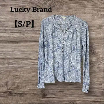 Lucky Brand [ S/P ] 페이즐리 무늬 긴팔 소매 버튼 에스닉