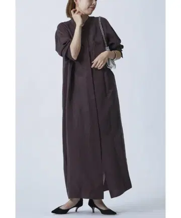 새상품급 1 프리미어 아롱디스망 셔츠 원피스 큐프라 M