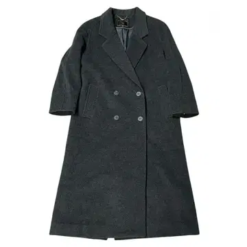 [레어] 캐시미어 캐시미어 다크 그레이 더블 브레스트 롱 코트 XL