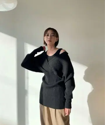 CLANE CACHE COEUR LAYER KNIT TOPS size1