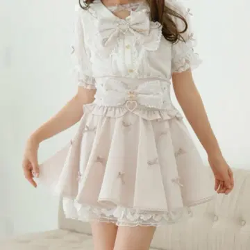 LIZLISA 메니 리본 서큘러 스커트