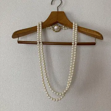 진주 2단 목걸이