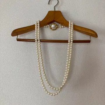 진주 2단 목걸이
