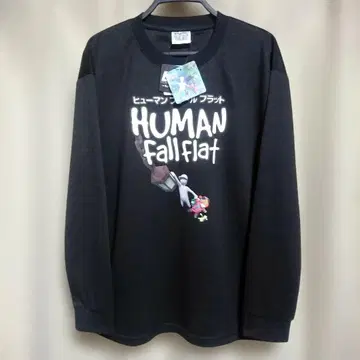 [새상품] HUMAN Fall Flat 긴팔 티셔츠 블랙 M 롱티 BIG