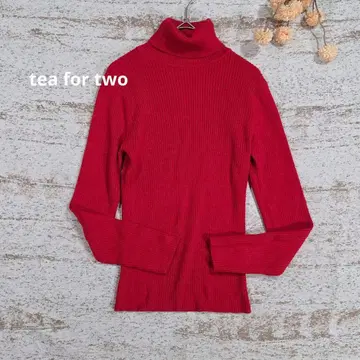 tea for two 터틀넥 빨간색 [ M ] 울 혼방 일본제