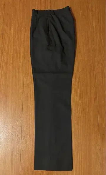 블랙 검정 슬랙스 울 100% S 사이즈