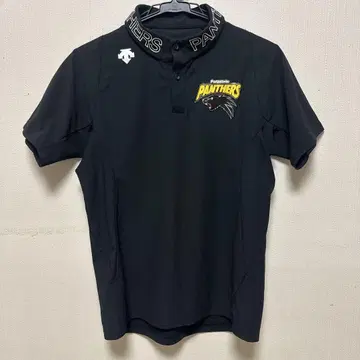데상트 피케 셔츠 블랙 S PANTHERS