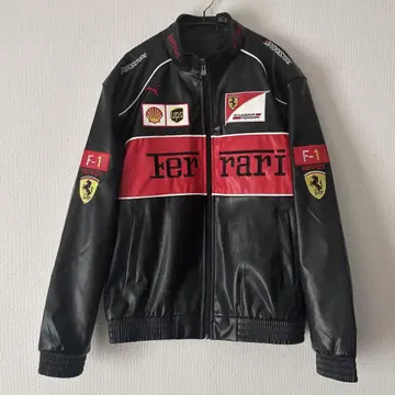 [ 레어 ] Ferrari 빈티지 가죽 자켓 XL