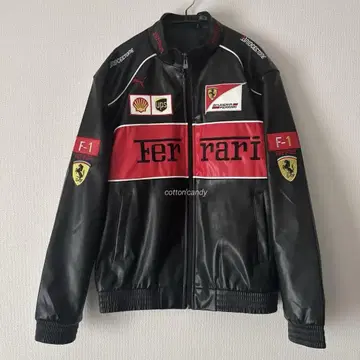 [ 레어 ] Ferrari 빈티지 가죽 자켓 XL