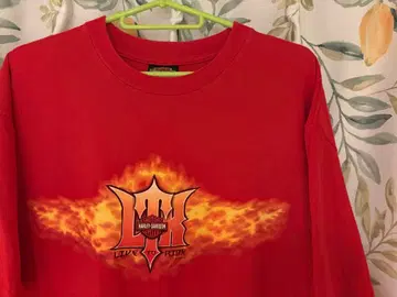 HARLEY-DAVIDSON 멕시코 제조 90년대 fire T셔츠