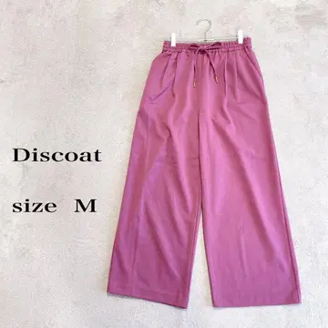 Discoat M 사이즈 핑크 와이드 팬츠 허리밴딩