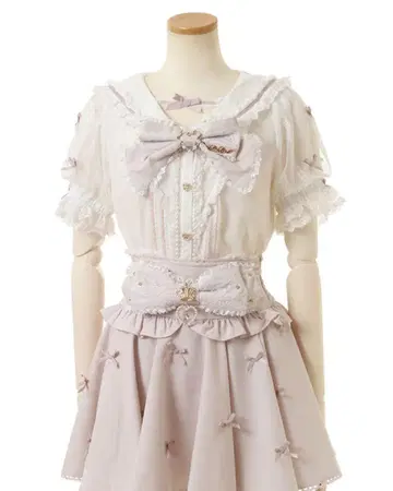 리즈리사 LIZLISA 메니 리본 슬리브 세일러 블라우스