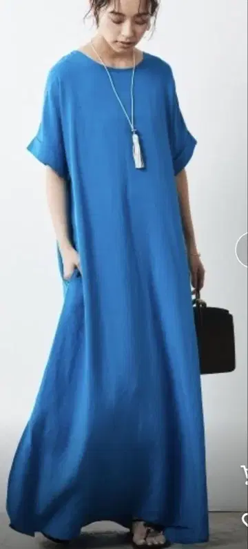 CHIC STYLE 터콰이즈 롱 원피스