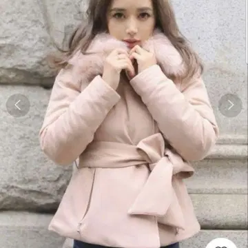 eimy istoire 프론트 리본 페플럼 다운 자켓 택 포함