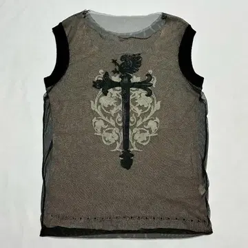 yosiyuki konisi cross mesh knit vest