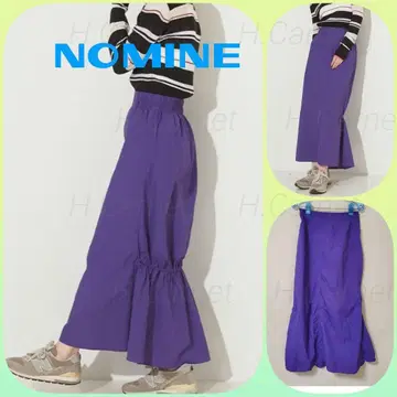 [ NOMINE ] 와셔 머메이드 스커트 2WAY 퍼플