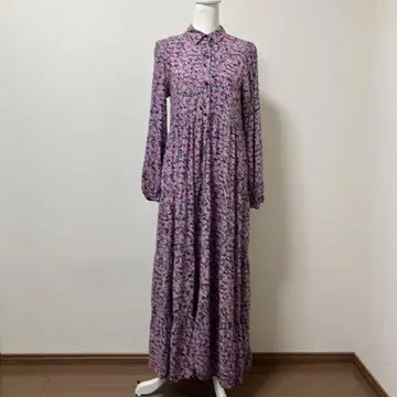 자라 꽃 꽃무늬 롱 원피스 원피스 가을 성인 멋진 티어드