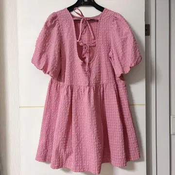 wcloset 핑크 반팔 원피스