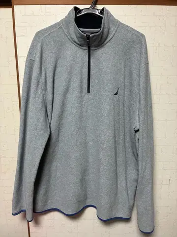 NAUTICA 그레이 하프 지퍼 트레이닝복 XXL