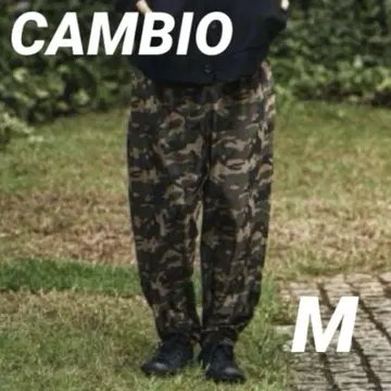 CAMBIO 카모플라쥬 패턴 벨로아 팬츠 M