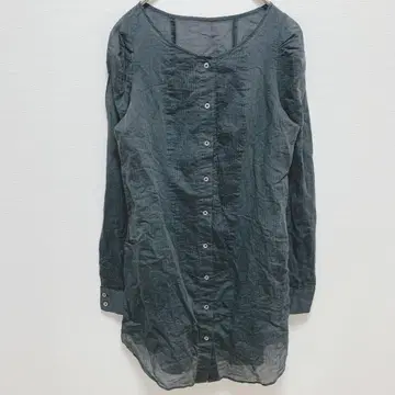 오드리앤존와드|코튼 실크 셔츠 튜닉 [ F ] 핀턱