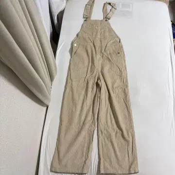 스웨이드 원단 오버롤 베이지