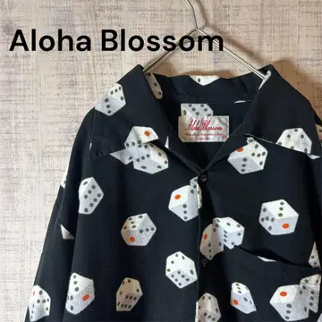 Aloha Blossom 레이온 하와이안 셔츠 오픈 카라 셔츠