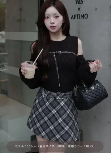 도킹 미들 허리 니트 미니 원피스 darich 다리치