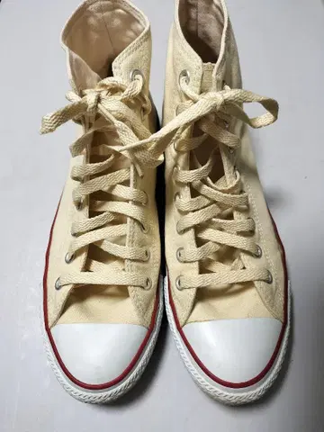 새상품급 상태 매우 좋음 Converse 베이지 하이컷 스니커즈