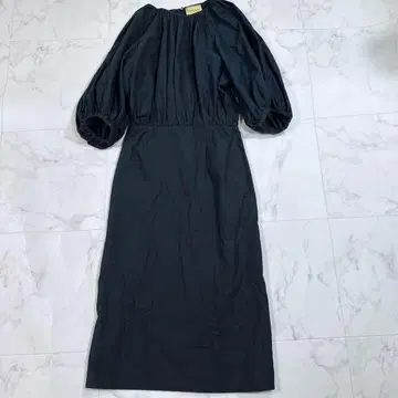 유나이티드 애로우즈 롱 셔츠 원피스 볼륨 슬리브 개더