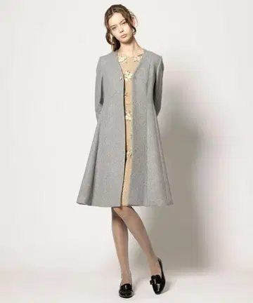 Tocca 토카 PEARL ROCK 롱 코트 택 포함 새상품 그레이