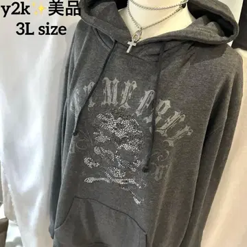 y2k 해골 비쥬 후드티 빅 스터드 페어리 그런지