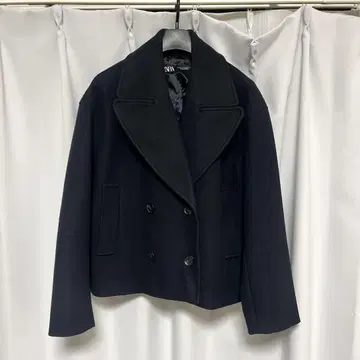 ZARA 숏 기장 피코트 네이비 XS
