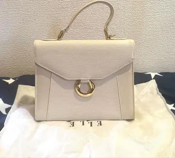 ELLE 크림색 핸드백