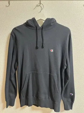 Champion 블랙 후드티 M