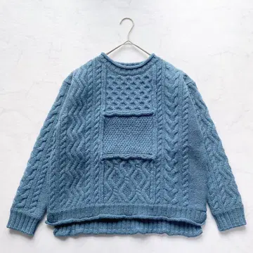 GRANDMA MAMA DAUGHTER 아지메 아란 니트 긴팔 블루 XS