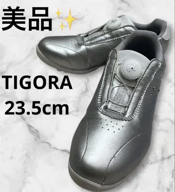 새상품급 TIGORA 여성용 골프화 실버 다이얼식 23.5cm