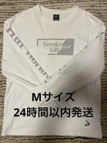 HUF FR2 콜라보 긴팔 티셔츠 M 화이트 HUFR2