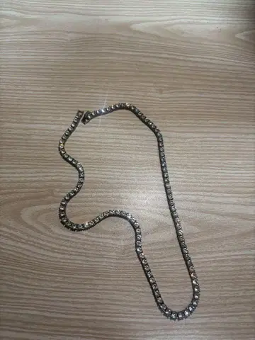 테니스 체인 실버 메탈 목걸이 약 50cm