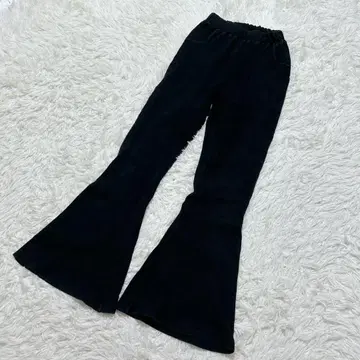 [ c6324 ] 캐주얼 팬츠 블랙 플레어 허리밴딩 y2k